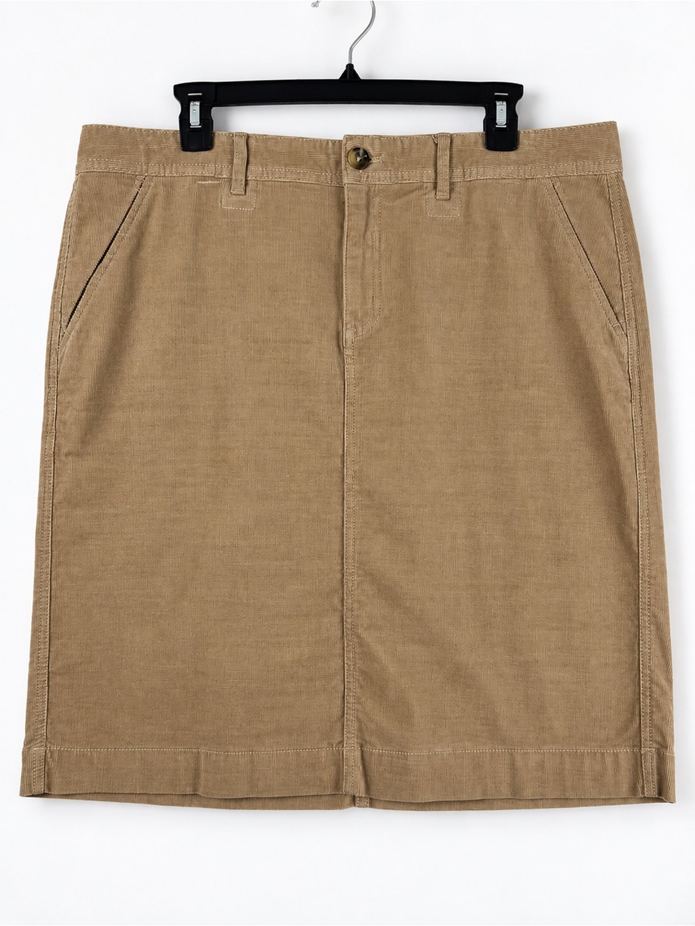 G.H. Bass Heritage Tan Corduroy A-Line Skirt 14 Academia Preppy